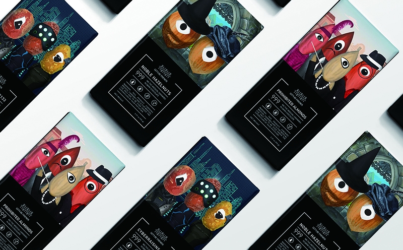 休閑食品包裝設計，巧克力包裝設計，趣味巧克力包裝設計，杭州石特設計