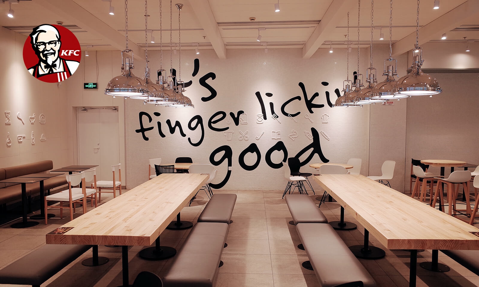 經(jīng)常去肯德基,卻沒有發(fā)現(xiàn)墻上的小巧思|壁畫插畫設(shè)計