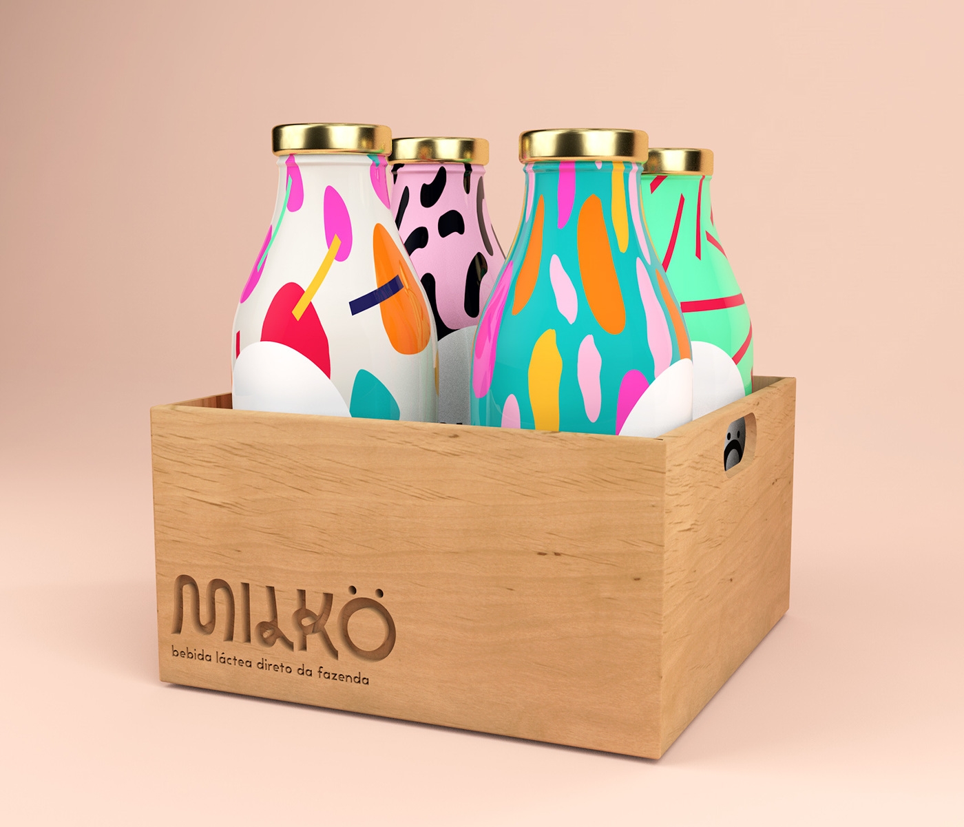 彩色的牛奶包裝，真的驚艷到我了！！！