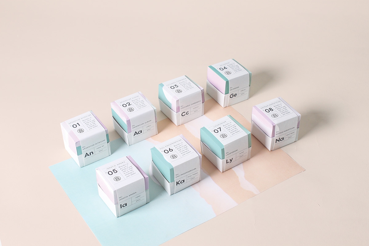 植物順勢療法，全新護理醫藥包裝設計