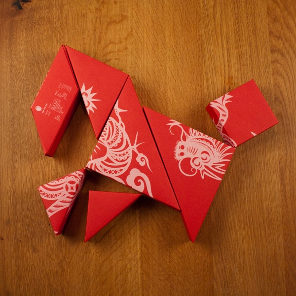 春節(jié)禮品盒包裝設(shè)計(jì)，新年七巧板的妙用
