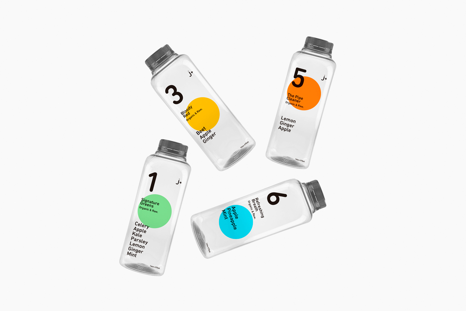 芹菜，蘋果，菠蘿，芹菜，甜菜，檸檬，紫甘藍(lán)，生姜，胡蘿卜，薄荷等有機(jī)鮮榨果汁飲料瓶型包裝設(shè)計(jì)。